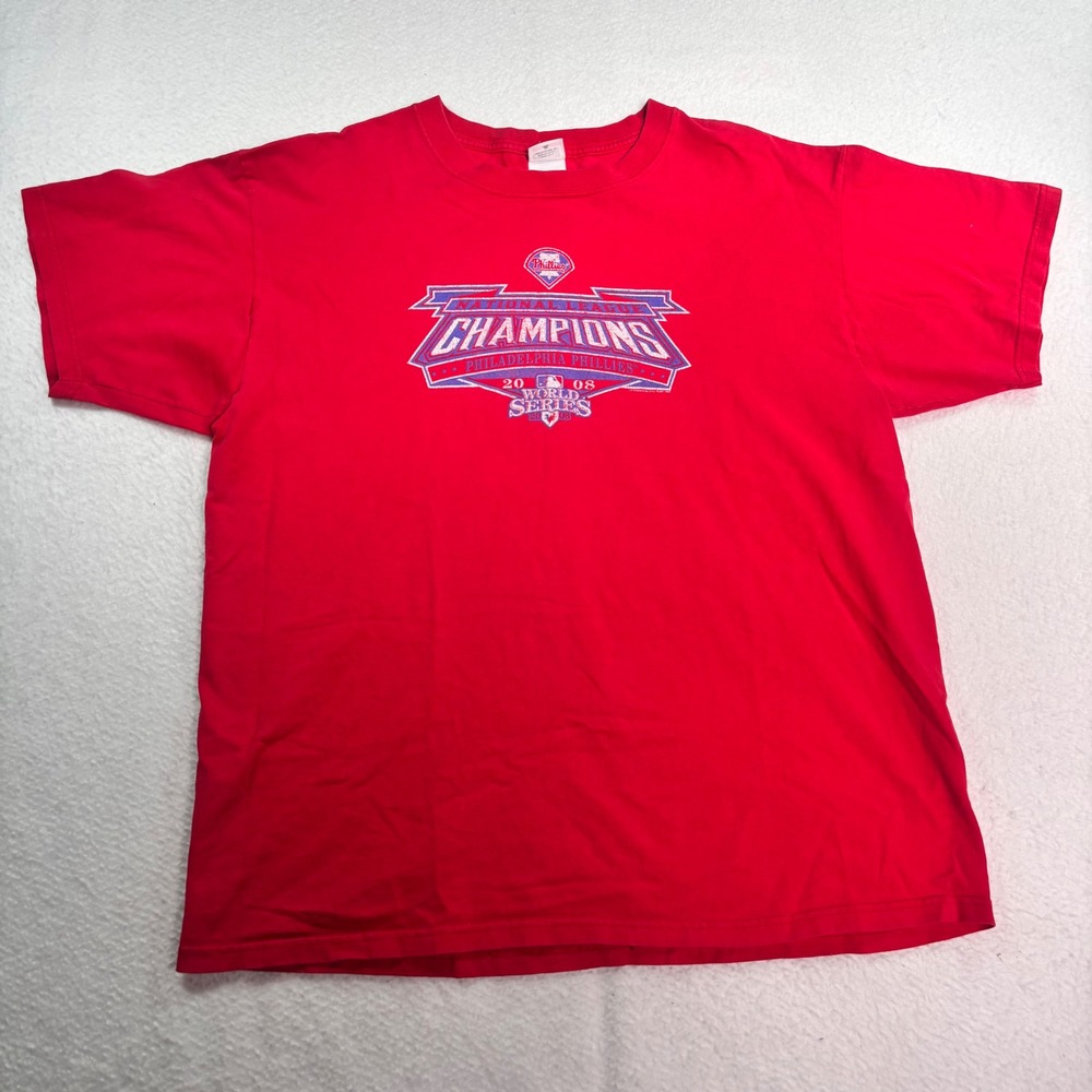 Philadelphia Phillies 2008 National League Champions World Series T Shirt XL Red